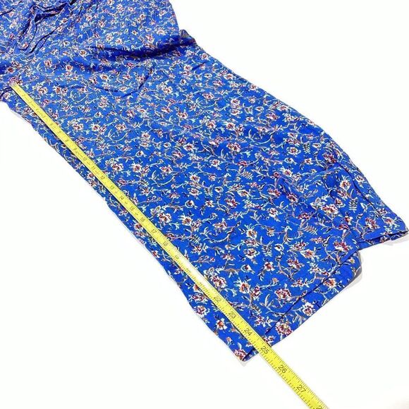 Band Of The Free Boho Wide Leg Pull On Pant Blue Floral XS NWT Band Of Gypsies - Picture 8 of 9